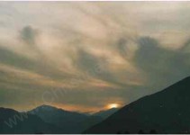 Sonnenuntergang Ascona/Locarno, ca. 1997, analoge Kompaktkamera